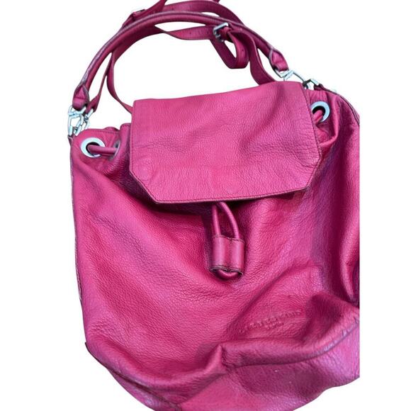 Liebeskind Berlin Women's Pink & Red Leather Backpack - Picture 3 of 6